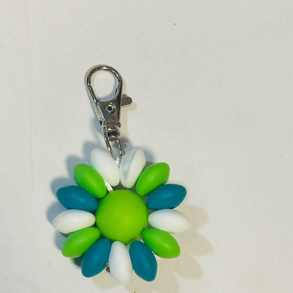 Colorful Flower Keychain Charm